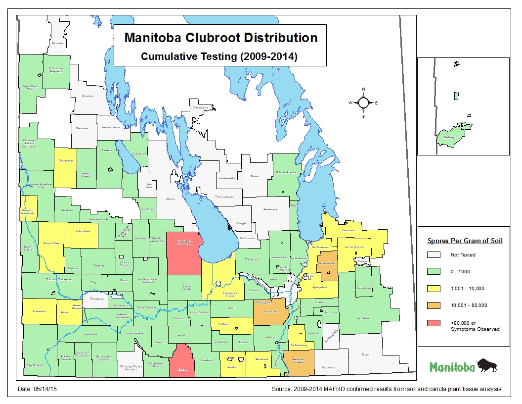 Clubroot Distribution in Manitoba Manitoba Agriculture, Food and