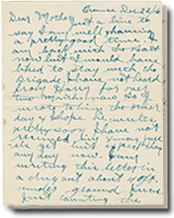 la 22 décembre 1916 lettre avec 2 pages