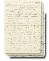 la 5 février 1916 lettre avec 3 pages