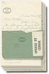 la 10 mars 1916 lettre avec 4 pages et une enveloppe