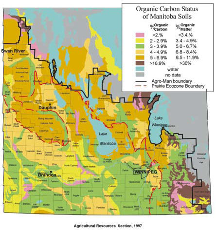 Organic Carbon Status of Manitoba Soils