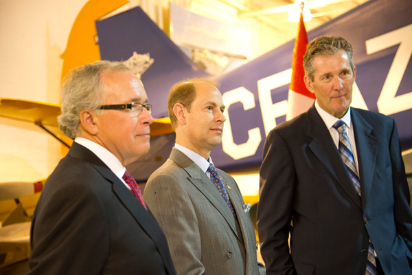 Premier Brian Pallister,Their Royal Highnesses Prince Edward the Earl of Wessex and the Honourable Gary Filmon. 