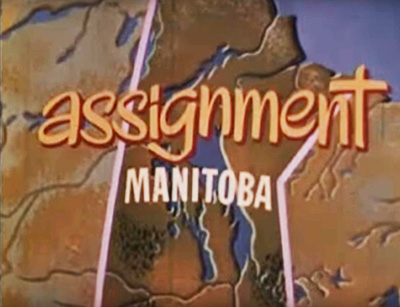 illustration d'une carte du Manitoba, mot-symbole : Assignment Manitoba