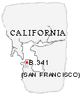 Partial map of California with the location of HBC Fur Trade Post