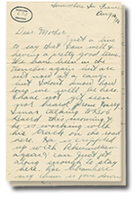 la 16 août 1916 lettre avec 2 pages