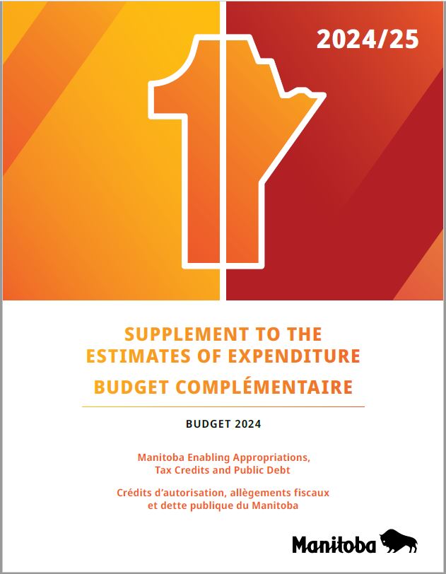 Manitoba Finance Main Estimates Supplement