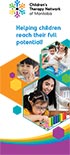 Children's Therapy Network of Manitoba Brochure