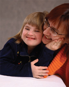 girl hugging a woman