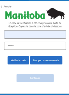 Saisie du code de v�rification sur l'�cran � D�tails de l'utilisateur �