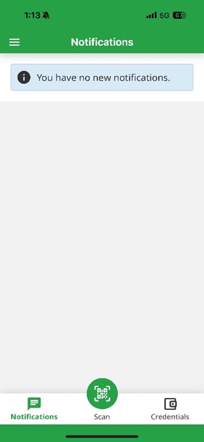 MB Wallet app notifications screen