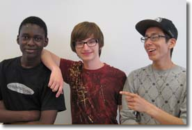 Three male students