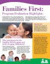Families First Program Evaluation Highlights