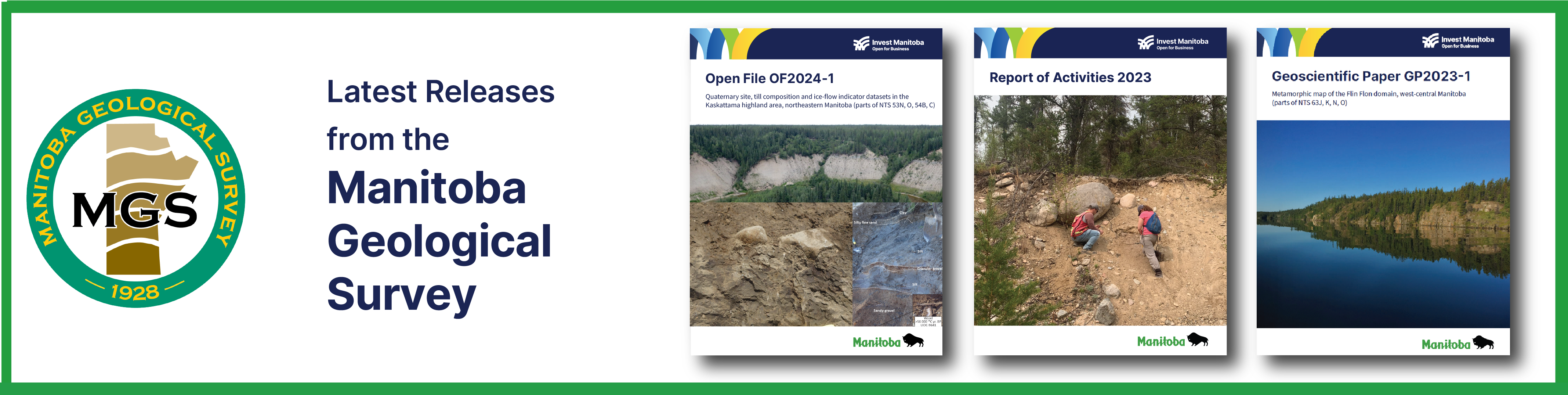 New Manitoba Geological Survey geoscientific publications