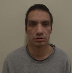 Headshot of Curtis Leroy GEORGE, with dark brown hair, cut short and wearing a grey crewneck sweatshirt against a beige background 