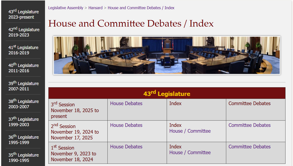 debates and proceedings