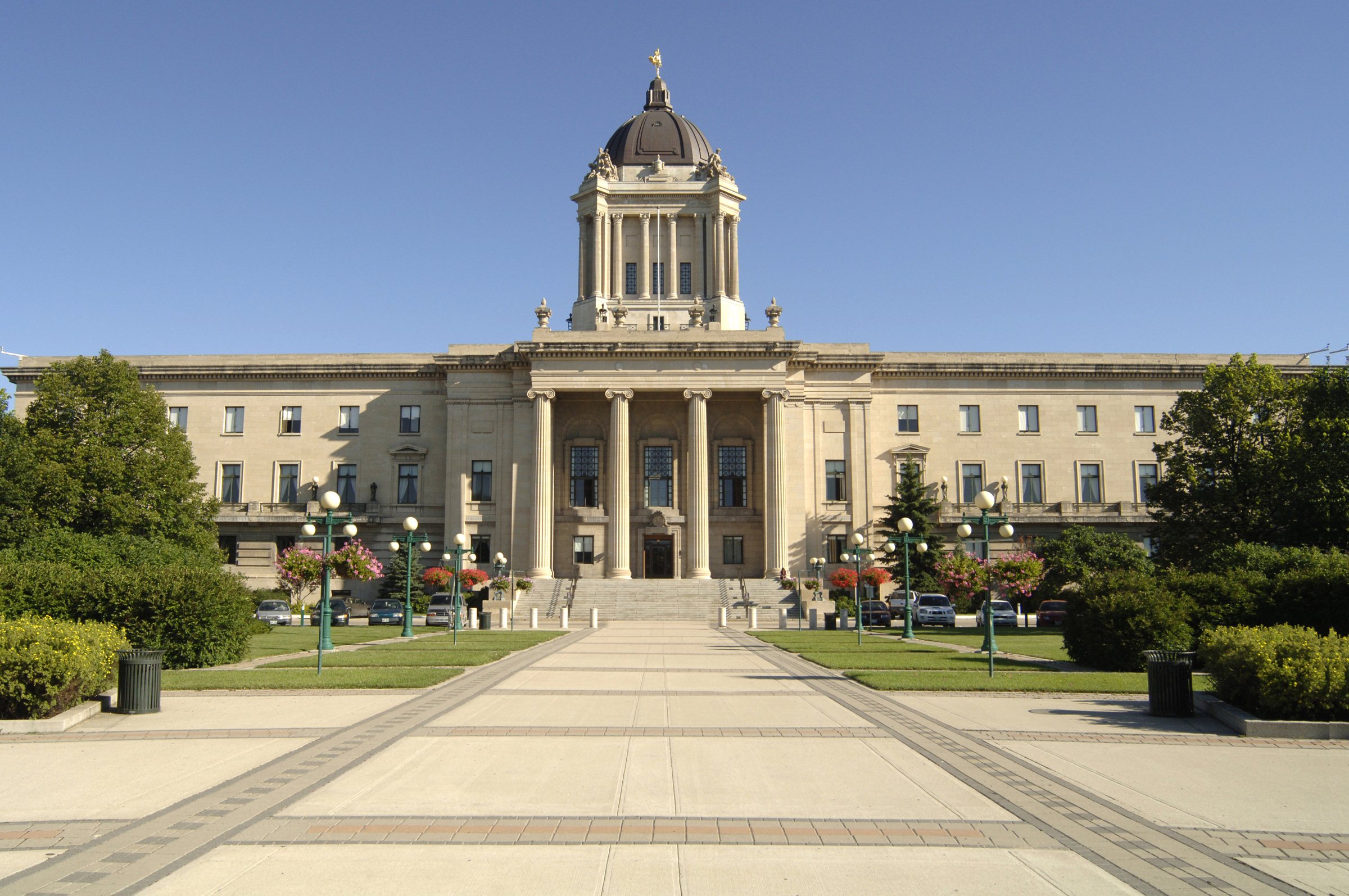 21-gun salute outside the Manitoba Legislature