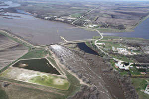 Assiniboine River and Portage Diversion at Southport, May 2011