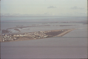 Aerial image of flooding at St. Jean Baptiste, 1979