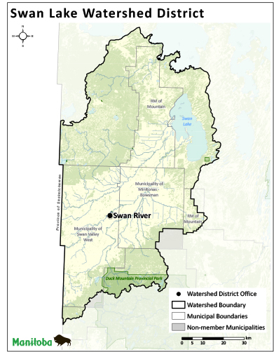 Swan Lake Watershed District Map