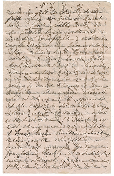 Lettre de Ellen (Nell) Inkster McDonald, ca 1870